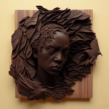 3D модель Кехинде Вили, американская художница. (STL)